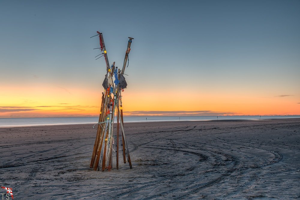 Sunset ueber den Fischerstangen